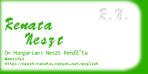 renata neszt business card